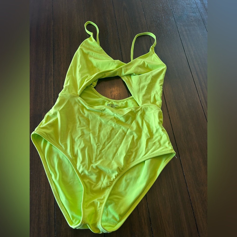 Aerie One Piece in Neon Yellow